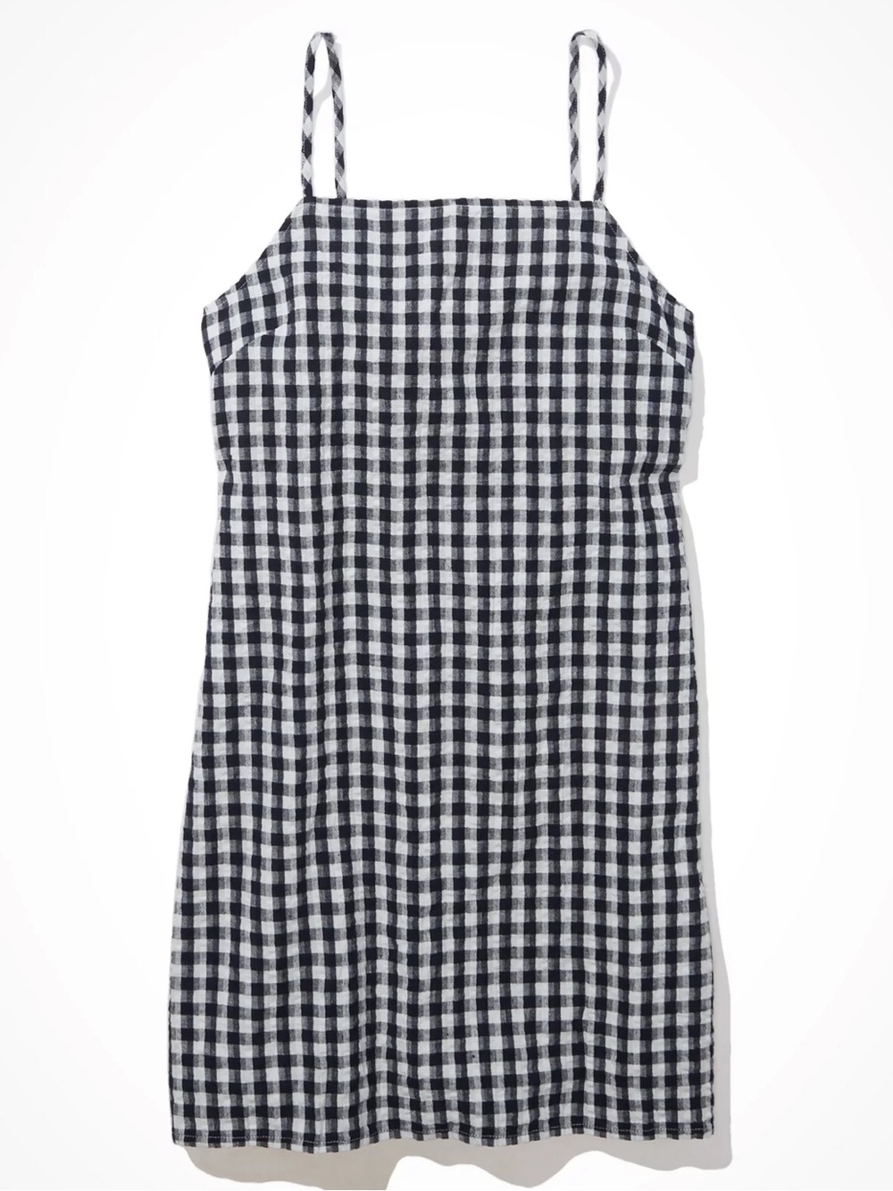 AE Gingham Tie-Back Linen/ Cotton Blend Mini Dress NEW!! - Picture 3 of 10